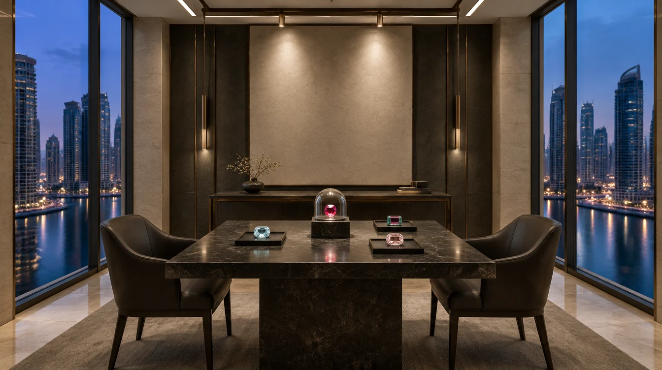 Conceptual AV private viewing space inspired by Dubai